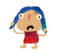 Miss blue hair! sticker #13899279