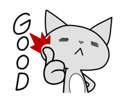 Gray kitty sticker #13900988