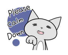 Gray kitty sticker #13900995