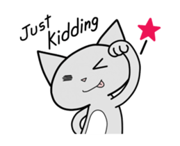 Gray kitty sticker #13900997