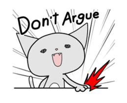 Gray kitty sticker #13901000