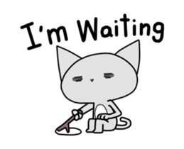 Gray kitty sticker #13901003