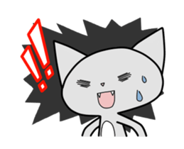 Gray kitty sticker #13901005