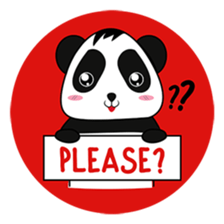 PANDa Black and White sticker #13901099