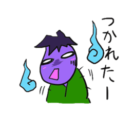 eggplant samurai nasuzo 2nd sticker #13903601