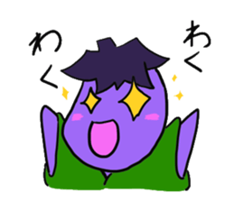 eggplant samurai nasuzo 2nd sticker #13903610