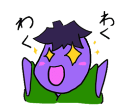 eggplant samurai nasuzo 2nd sticker #13903610