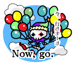 Cute skeleton clown sticker #13903802