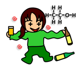 Girls who like science sticker #13906696