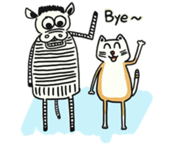 Mr. Zebra and his friends sticker #13907777