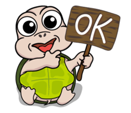 Little red Turtle sticker #13909464