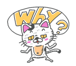 Tiny cat English sticker #13909775