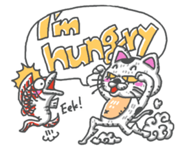 Tiny cat English sticker #13909780