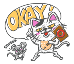 Tiny cat English sticker #13909782