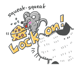 Tiny cat English sticker #13909786