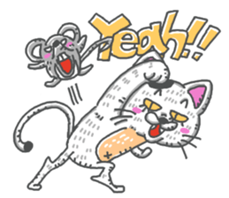 Tiny cat English sticker #13909787