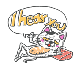 Tiny cat English sticker #13909792