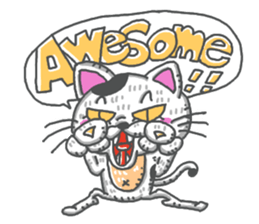 Tiny cat English sticker #13909794