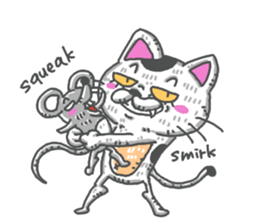 Tiny cat English sticker #13909798