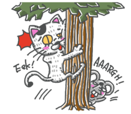 Tiny cat English sticker #13909800