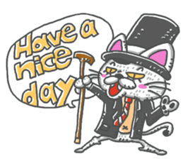 Tiny cat English sticker #13909804