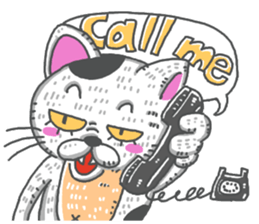 Tiny cat English sticker #13909809