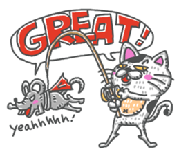 Tiny cat English sticker #13909813