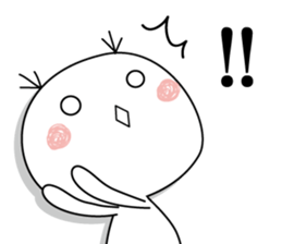 white & round guy sticker #13910369