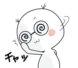 white & round guy sticker #13910377