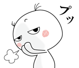 white & round guy sticker #13910381