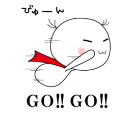 white & round guy sticker #13910389