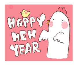 Birds and New Year sticker #13910482