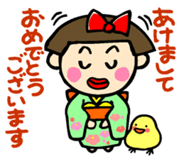 Showa retro girl 6 sticker #13910870