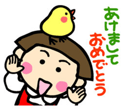 Showa retro girl 6 sticker #13910872