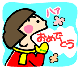 Showa retro girl 6 sticker #13910879