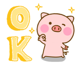 Pig perfect circle sticker #13911576