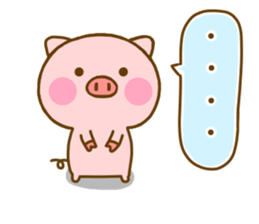 Pig perfect circle sticker #13911611
