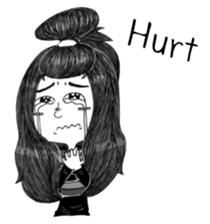 Don't make me hurt- woman (ENG) sticker #13911859