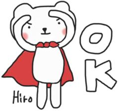 Hirochan's white sticker sticker #13911895