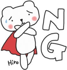 Hirochan's white sticker sticker #13911896