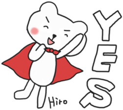 Hirochan's white sticker sticker #13911914