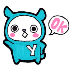 Sticker for the initial Y English