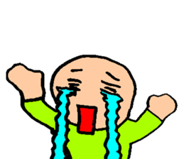 Bald head 100% Lovely sticker #13912410