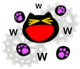 UFO big favorite black cat CO sticker #13912670