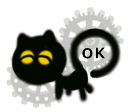 UFO big favorite black cat CO sticker #13912684