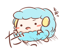 Fluffy-sheep sticker #13912842