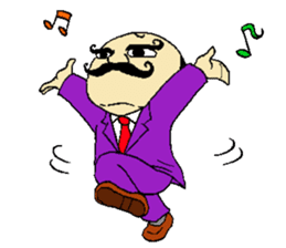 mustached butler sugano sticker #13913063