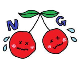 Tweet of the cherries sticker #13913630
