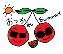 Tweet of the cherries sticker #13913635