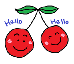 Tweet of the cherries sticker #13913647